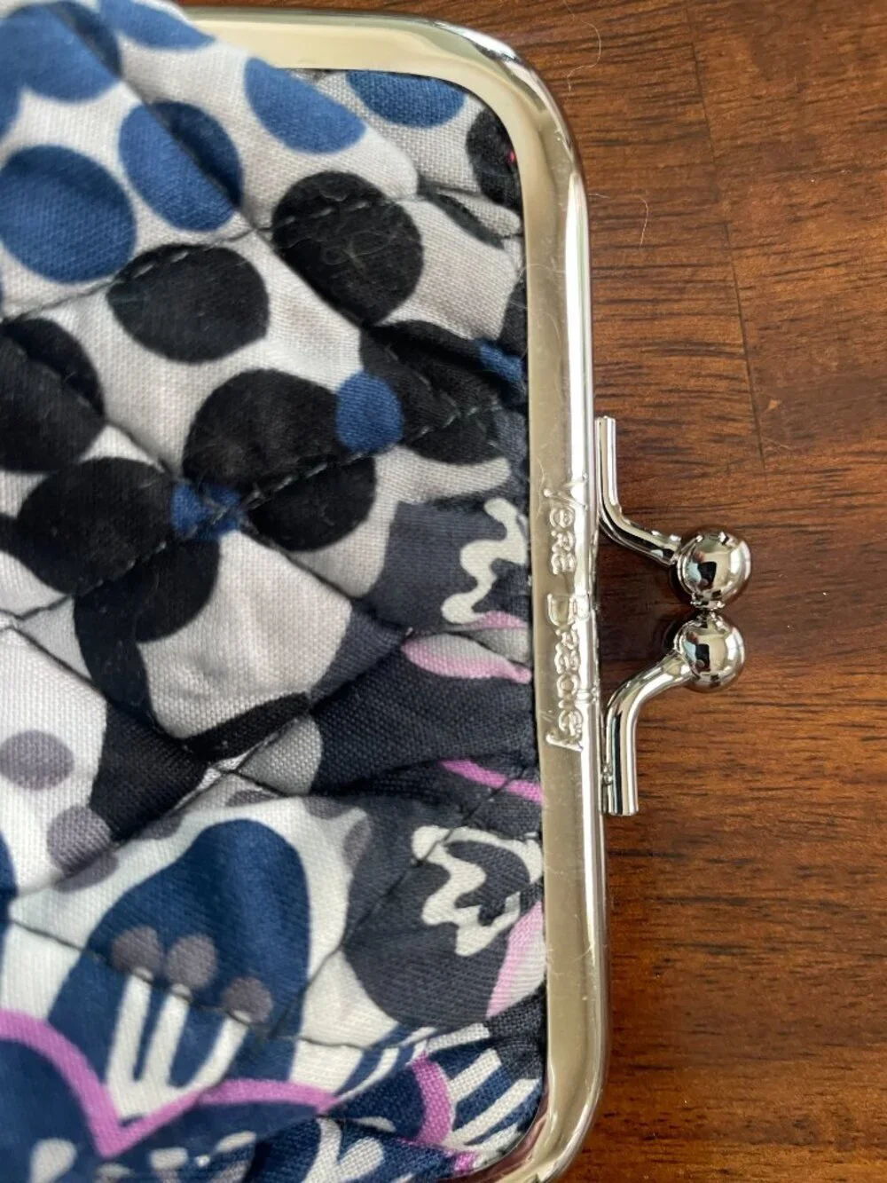 Vera Bradley Women's Kisslock Purple Floral Coin Purse 4